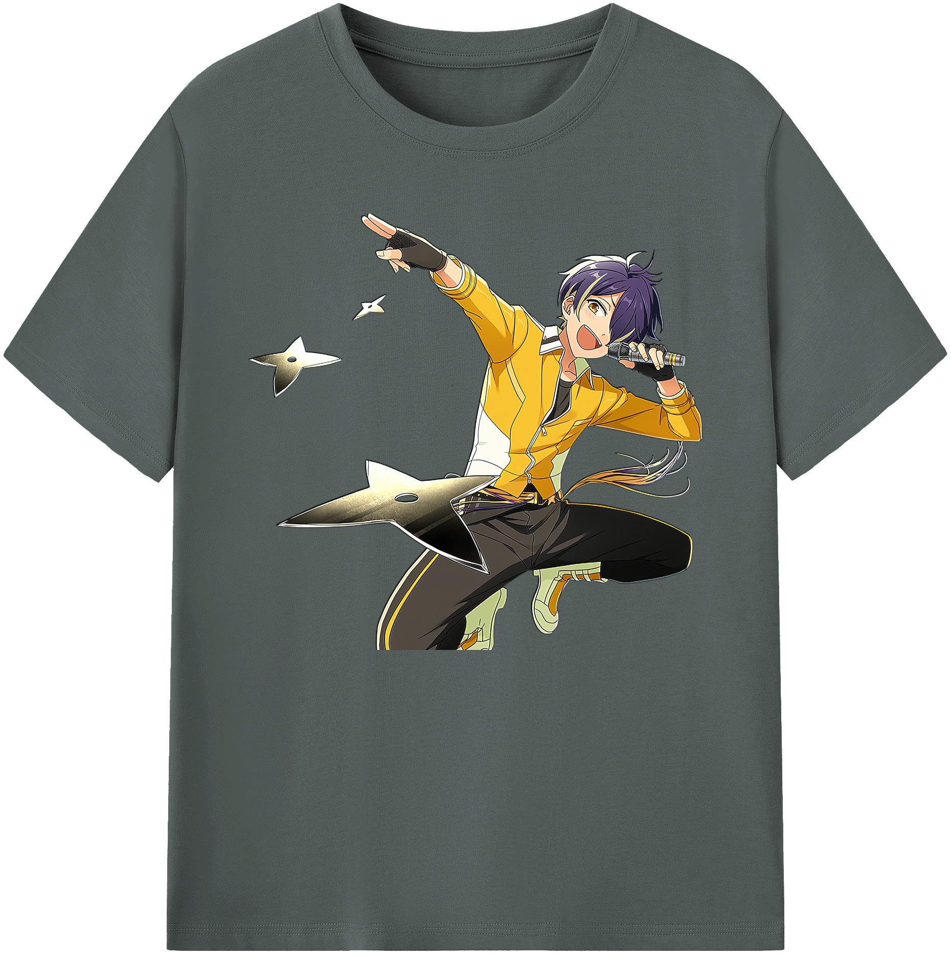 （画像用） あんさんぶるスターズ! Ensemble Stars 綿100％ メンズ半袖Tシャツ｜肌触りやわらか＆通気性
